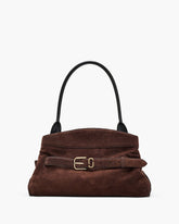 The Suede Dakota Satchel - Dark Brown | Marc Jacobs on sale