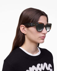 The J Marc Square Sunglasses - Havana Multi | Marc Jacobs discount