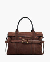 The Suede Dakota Tote - Dark Brown | Marc Jacobs online