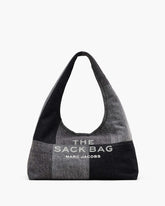 The Patchwork Denim Sack Bag - Black Denim | Marc Jacobs sale