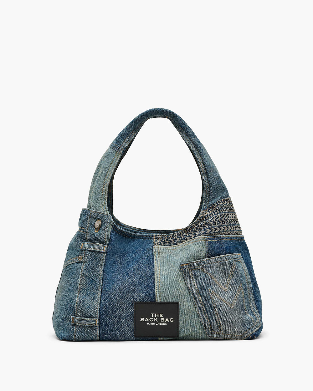The Deconstructed Denim Sack Bag - Indigo Multi | Marc Jacobs on sale