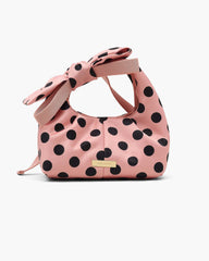 The Satin Dots Bow Mini Sack Bag - Peach Multi | Marc Jacobs on sale