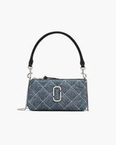 The Quilted Denim Snapshot Convertible Shoulder Bag - Light Wash Indigo | Marc Jacobs online
