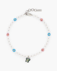 Hattie Stewart X Marc Jacobs Garden Pearl Station Necklace - Silver/Multi | Marc Jacobs online