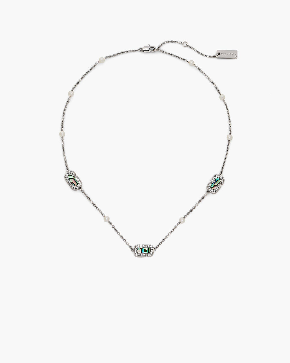 The J Marc Luxe Station Necklace - Silver/Crystal | Marc Jacobs discount