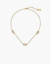 The J Marc Luxe Station Necklace - Gold/Crystal | Marc Jacobs online