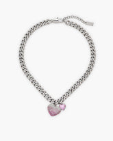 The Heart Balloon Pave Necklace - Silver/Rose | Marc Jacobs US