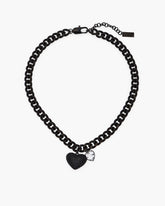 The Heart Balloon Pave Necklace - Black/Black Crystal | Marc Jacobs discount