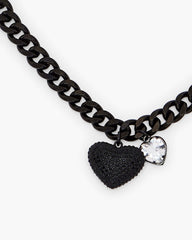 The Heart Balloon Pave Necklace - Black/Black Crystal | Marc Jacobs discount