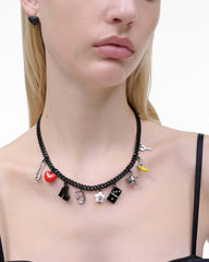The Collector Charm Necklace - Black Multi | Marc Jacobs online