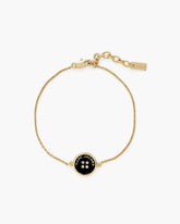 The Button Chain Bracelet - Gold/Black | Marc Jacobs on sale
