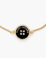 The Button Chain Bracelet - Gold/Black | Marc Jacobs on sale