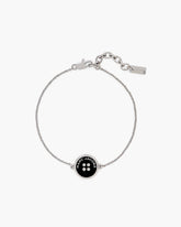 The Button Chain Bracelet - Silver/Black | Marc Jacobs US