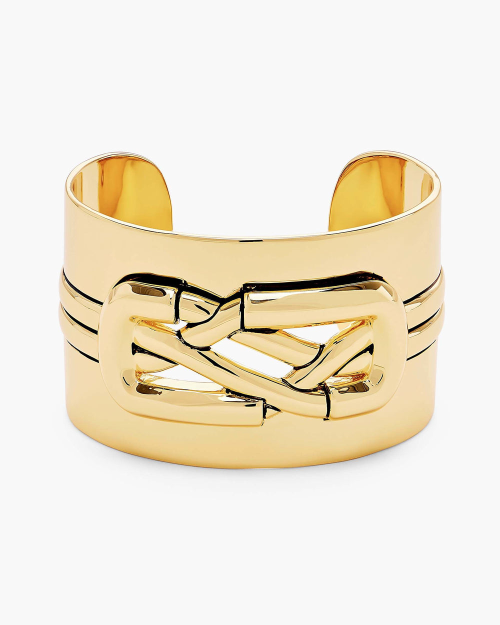 The Dual Statement Cuff Bracelet - Gold | Marc Jacobs online