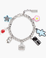 The Sticker Charm Bracelet - Silver Multi | Marc Jacobs US