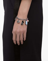 The Sticker Charm Bracelet - Silver Multi | Marc Jacobs US