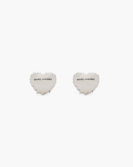 The Heart Balloon Stud Earrings - Light Antique Silver | Marc Jacobs discount