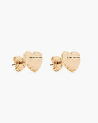 The Heart Balloon Stud Earrings - Light Antique Gold | Marc Jacobs online