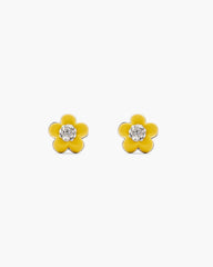 The Daisy Stud Earrings - Silver/Daisy Yellow | Marc Jacobs sale