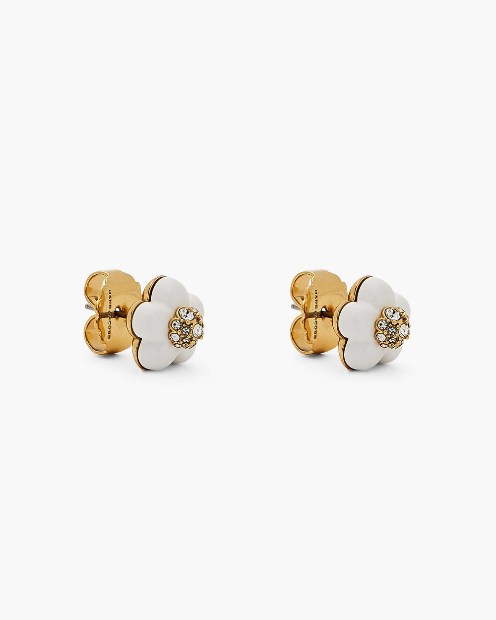 The Daisy Stud Earrings - Gold/White | Marc Jacobs on sale
