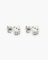 Derrick Adams X Marc Jacobs Dice Stud Earrings - Silver/Multi | Marc Jacobs online