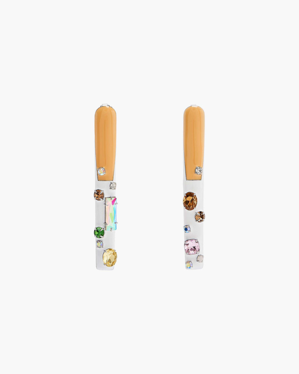 The Marc Nails Statement Earrings - Silver/Multi | Marc Jacobs US