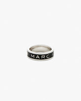 The Marc Jacobs Enamel Ring - Silver/Black | Marc Jacobs sale