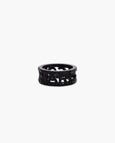 The Monogram Pave Ring - Black/Black Crystal | Marc Jacobs on sale