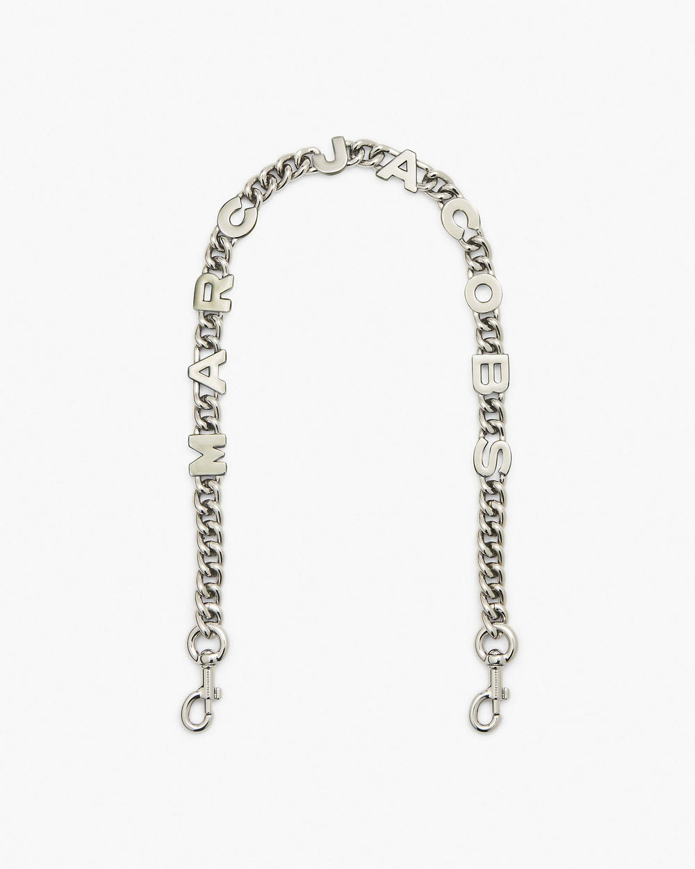 The Logo Chain Shoulder Strap - Nickel | Marc Jacobs online