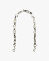 The Logo Chain Shoulder Strap - Nickel | Marc Jacobs online