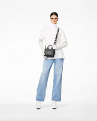 The Thin Logo Webbing Strap - Black/White | Marc Jacobs discount