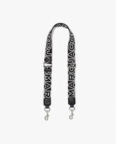 The Thin Outline Logo Webbing Strap - Black/Silver | Marc Jacobs sale