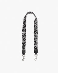 The Thin Outline Logo Webbing Strap - Black/Silver | Marc Jacobs sale