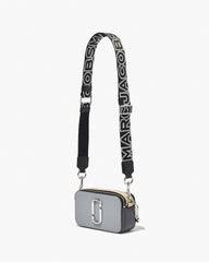 The Thin Outline Logo Webbing Strap - Black/Silver | Marc Jacobs sale