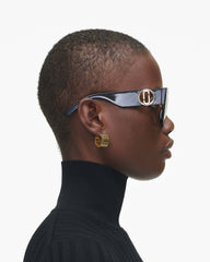 The J Marc Square Cutout Sunglasses - Black | Marc Jacobs on sale