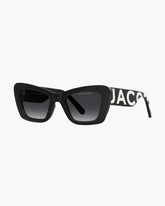 The Bold Logo Cat Eye Sunglasses - Black/White | Marc Jacobs US