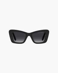 The Bold Logo Cat Eye Sunglasses - Black/White | Marc Jacobs US