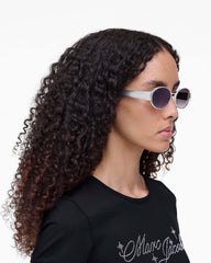 The Classic Logo Round Sunglasses - Silver | Marc Jacobs on sale