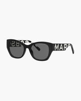 The Bold Logo Square Cat Eye Sunglasses - Black/White | Marc Jacobs online
