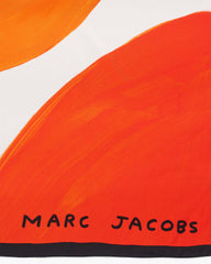 David Shrigley X Marc Jacobs Joy Silk Scarf - Orange Multi | Marc Jacobs on sale