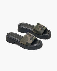 The Camo Jacquard Lug Sole Slide - Camo Multi | Marc Jacobs US