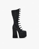 The Rhinestone Kiki Knee-High Boot - Black/Black | Marc Jacobs online