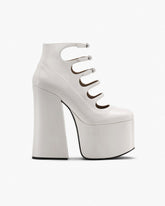The Patent Leather Kiki Ankle Boot - White | Marc Jacobs online