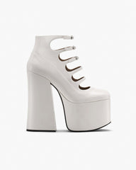 The Patent Leather Kiki Ankle Boot - White | Marc Jacobs online