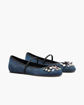 The Gem Denim Sabrina Ballerina - Indigo | Marc Jacobs for sale