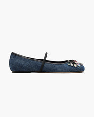 The Gem Denim Sabrina Ballerina - Indigo | Marc Jacobs for sale