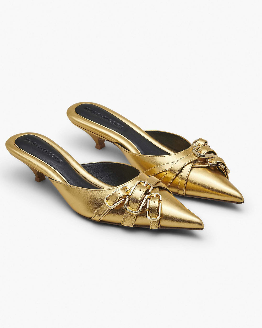 The Emma Kitten Heel - Shiny Gold | Marc Jacobs online