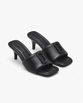 The Leather J Marc Heeled Sandal - Black | Marc Jacobs online