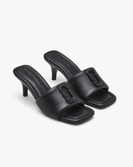 The Leather J Marc Heeled Sandal - Black | Marc Jacobs online