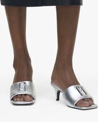 The Metallic J Marc Heeled Sandal - Silver | Marc Jacobs US